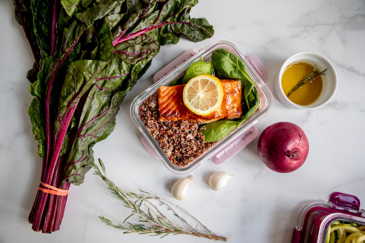 Healthy meal preparation example